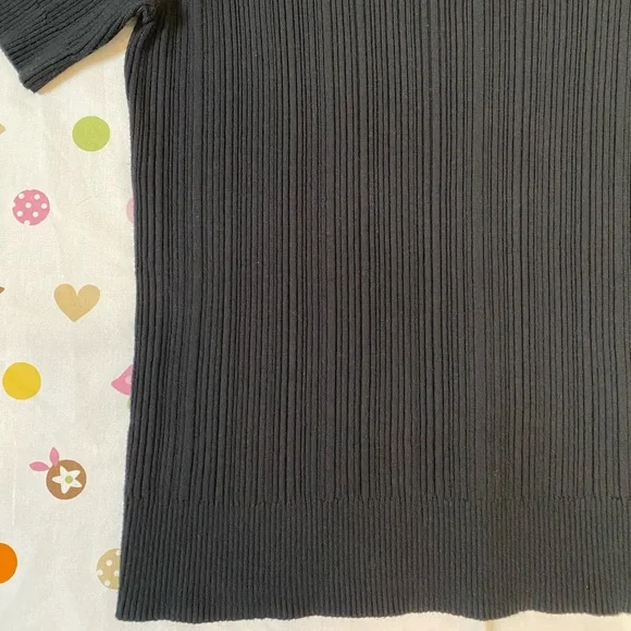 Joie Ribbed Knit Short Sleeve Blouse - Picture 4 of 8